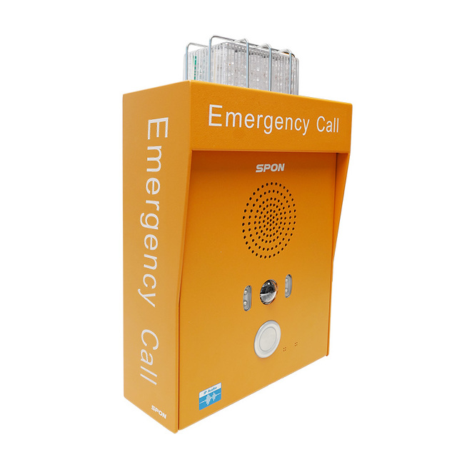 SPON XC-9241V Outdoor Emergency SOS Weatherproof SIP Intercom Phone Call Box Speaker DC 12V/POE Powered IP66 Rated 8kHz-44.1kHz