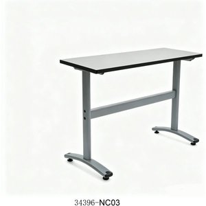 Escritorio Rectangular Ajustable NC04, Muebles de Oficina Modernos con Panel Verde y Ruedas para Uso Escolar - Product Image 3