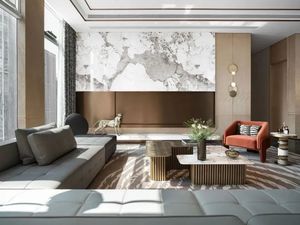 산하이 라이트 럭셔리 스타일 인테리어 디자인 3D 최대 렌더링 홈 건설 도면 이미지 스케치 아파트 고급 주택 - Product Image 3