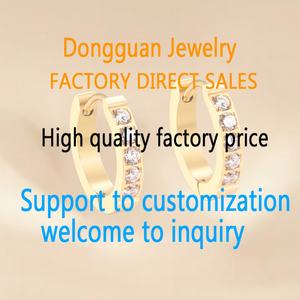 Joyería de Moda al por Mayor de Alta Calidad, Pendientes de Aro Gruesos y Trenzados de Acero Inoxidable Chapados en Oro de 18K, Hipoalergénicos, para Mujer - Product Image 4