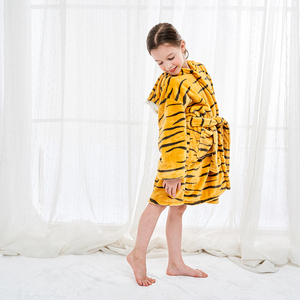 MICHLEY animales 0-7 años TIGRE de franela patrón camisón - Product Image 4