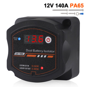 Dual <b>Battery</b> Isolator 12V 140A With Voltmeter Relay PA65 Waterproof For <b>Auto</b> Use - Product Image 3