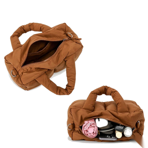 Small Waterproof Nylon Puffer Tote <b>Bag</b> for Women Quilted <b>Soft</b> Puffy Satchel Shoulder <b>Crossbody</b> Handbag with Detachable Strap - Product Image 4