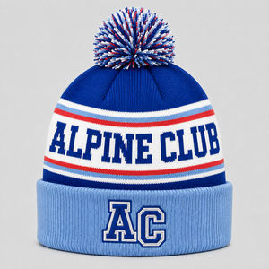 Fabricant de bonnets d'hiver personnalisés en jacquard tricoté avec revers, pour équipes sportives, avec logo brodé, OEM ODM - Product Image 1