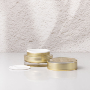 Đa Kích thước Vàng Acrylic trong suốt Nắp Bơm đầu Kem dưỡng da chăm sóc da Jar chai đặt bao bì mỹ phẩm container nóng đóng dấu - Product Image 5