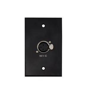 Simple en aluminium port XLR Prise Murale, Plaque Frontale (9.2071)