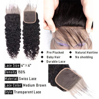Vente en gros 30 pouces 3 faisceaux d'extensions de cheveux brésiliens grade 12A faisceaux de vague d'eau avec fermeture