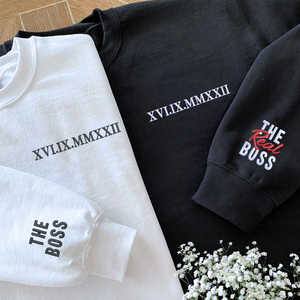 Corazón anatómico Invierno 3D Lentejuelas Sudadera o Sudadera con capucha Regalo bordado personalizado para parejas Día de San Valentín - Product Image 6