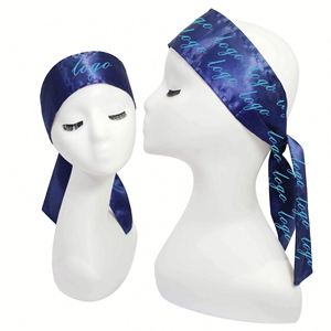 Durag para Hombres y Mujeres, Pañuelo para la Cabeza Unisex Sedoso y Suave, Protección para el Cabello, Banda para Sujetar Pelucas, Pañuelo de Satén Suave - Product Image 1
