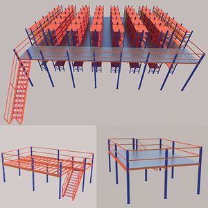 창고 스틸 랙 다락방 가렛 메 자닌 로프트 스토리지 랙 선반 선반 - Product Image 1