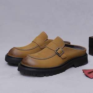 Chaussures habillées italiennes à bout carré pour hommes, de marque de luxe, fabriquées à la main, de haute qualité, à lacets, pour affaires, soirées et événements sociaux - Product Image 2