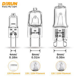 Chất lượng cao G8 20 watt <span class=keywords><strong>120</strong></span> <span class=keywords><strong>Volt</strong></span> bóng đèn halogen rõ ràng hoặc mờ kính JCD G8 bóng đèn, HAL-G8 - Product Image 3