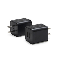 Vente d'usine, chargeur USB 10W, 5V2.1A, double port, adaptateur d'alimentation universel, chargeur mural compact, charge rapide, prise américaine