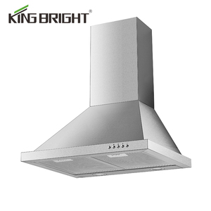 गर्म बिक्री आधुनिक तांबे मोटर स्टेनलेस स्टील चिमनी रेंज हुड रसोई तीसरी गति बटन नियंत्रण चिमनी द्वीप हुड - Product Image 3