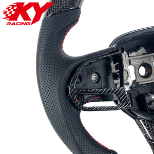 Volant sport racing en cuir et fibre de carbone personnalisé, compatible avec Chrysler 300 300C 300S SRT 2015-2024 - Product Image 2