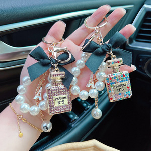 TG-2667 New Women Keychain Perfume Bottle Keychain <b>Key</b> Chains Fashion <b>Car</b> Keychain Bag Pendant Crystal Rhinestone <b>Key</b> <b>Ring</b> - Product Image 6