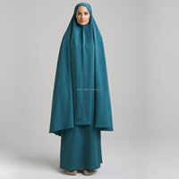 Ensemble Abaya Musulman Modeste 2 Pièces Willson Automne 2026, Abaya Dubai Ballon Genou Khimar Léger