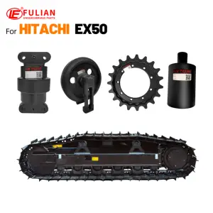 Mini Escavadeira Undercarriage Peças De Reposição Top Carrier Roller Track Idler Lower Bottom Roller Chain Sprocket PARA Hitachi EX50