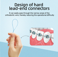 Fil dentaire orthodontique avec enfileur de fil dentaire pour Bridgework et implants Outil de fil dentaire de qualité supérieure