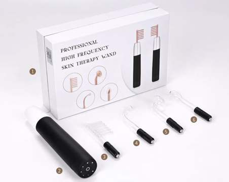Rechargeable OEM/ODM Hand Held 4 in 1 Skin Care Therapy Wand Hair Regrowth Comb High Frequency Facial Machine EU Plug