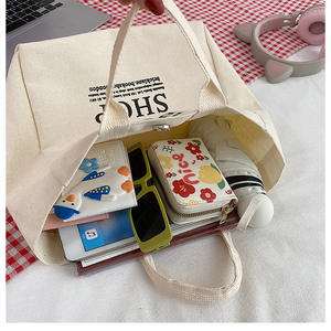 Neue Messe Convention Einkaufstaschen mit Business Logo Print Baumwoll griff Werbe Leinwand Messe Einkaufstasche mit Custom - Product Image 2