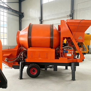 Bomba Mezcladora de Concreto Diésel Naranja con Motor para Uso en Construcción - Product Image 2