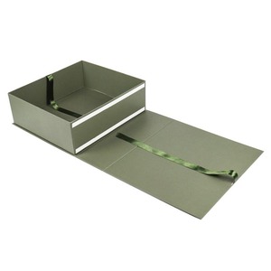 Boîtes en carton personnalisées avec logo, artisanat sur mesure, boîtes à bijoux pliantes magnétiques de luxe, emballage cadeau en papier avec ruban - Product Image 3