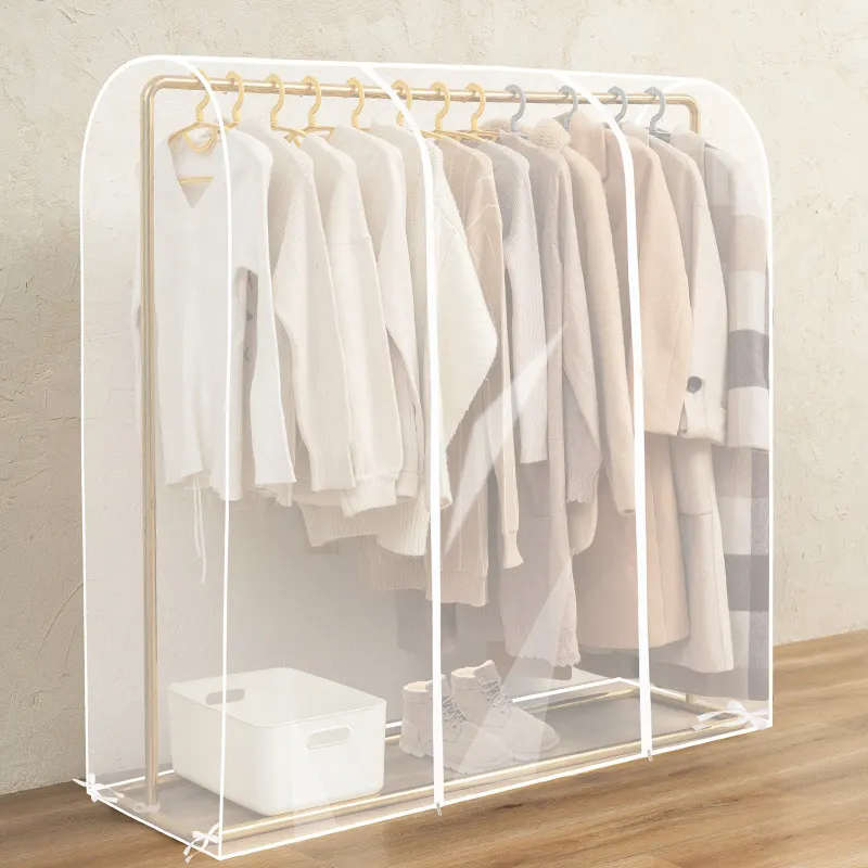 Drying Rack Dust Cover Fully Enclosed Cover Clothes Rack Cover Clothing Protector Breathable Dustproof for Garment Rack