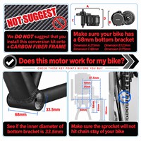 Kit de conversion de vélo électrique 48V 1000W avec moteur central et écran LCD couleur – Stock local USA/UE, livraison rapide