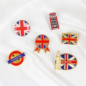 Insignia de recuerdo de Metal de país, mapa de bandera de la Unión del Reino Unido, esmalte para ropa, corbata, bufanda, botón, Pin, pines de solapa
