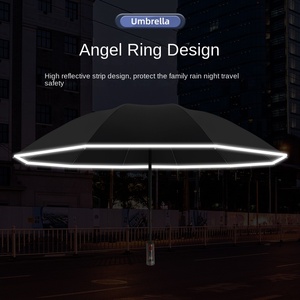 <b>Automatic</b> Mechanical <b>Umbrella</b> 10 Bone Reverse Windproof UV Protection Three-fold Men's Business Bumping Cloth Printed <b>Umbrella</b> - Product Image 3