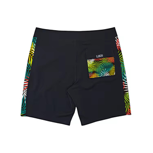 Costume da Bagno Personalizzato ad Asciugatura Rapida in Tessuto Elasticizzato 4 Direzioni con Patchwork per Uomo, Pantaloncini da Surf e Spiaggia - Product Image 4