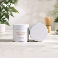 Boîtes métalliques miniatures vides Tianhui pour le stockage du matcha de 30g et 50g, boîtes rondes hermétiques, boîtes blanches pour le matcha