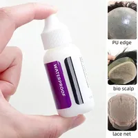 Colle pour perruques à maintien extrême, résistante à l'eau, avec logo gratuit, et dissolvant de colle pour perruques.
