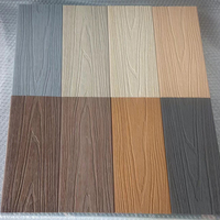 Lames de Terrasse Extérieure Co-Extrudées WPC Étanche Composite WPC Revêtement de Sol Bois-Plastique pour Patio/Jardin/Bord de Piscine
