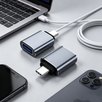 Nouvel adaptateur OTG USB-C USB-A 3.2 Gen1 en alliage d'aluminium, haute vitesse 5 Gbit/s, Plug & Play, vente en gros usine, logo personnalisé, prise en charge OEM/ODM