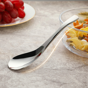 Cuchara de acero inoxidable para sopa de ramen china, cuchara grande para quenelles para restaurante,cuchara de servir perforada - Product Image 3