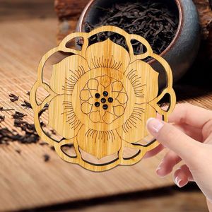 Posavasos de bambú, tapetes resistentes al calor y antiescaldantes, tapetes de té creativamente diseñados con inspiración Zen, portavasos. - Product Image 2