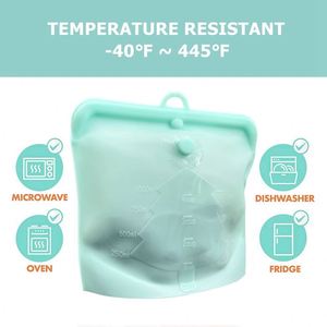 Reusable Fresh <b>clear</b> Ziplock Silicone Airtight Freezer Bag Take Away Food Storage & and <b>Container</b> for Packaging Kitchen Camping - Product Image 4