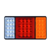 Aolittel YJ-2003D 46 LED 24V Feu de position latéral et feu arrière étanche pour camion IP67 325x136x53mm