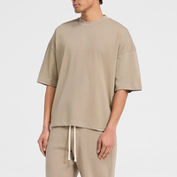 T-shirt de sport pour homme en coton 100% personnalisé, style hip-hop, impression délavée unie, blanc, surdimensionné