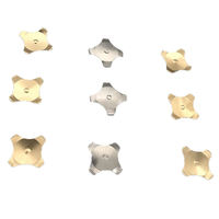 Dôme en métal plaqué or/dôme de Contact/dôme à encliqueter-pour PCB pour commutateur à Membrane, OEM personnalisé à 4 pieds 6mm 8mm 12mm 16mm en acier inoxydable