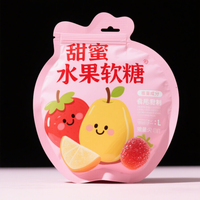 Sachet Doypack Personnalisé à Forme Originale, Design Unique, pour Bonbons et Snacks pour Enfants, Emballage Créatif pour la Vente au Détail