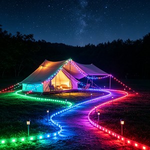 Bande lumineuse LED intelligente étanche IP68, changement de couleur RVB, pour décorations de Noël, jardin extérieur, piscine et maison - Product Image 1