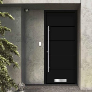 Porta d'Ingresso Moderna in Acciaio Inox <span class=keywords><strong>con</strong></span> Design Antifurto e <span class=keywords><strong>Vetro</strong></span> Ignifugo per Uso Commerciale - Product Image 3