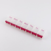 Boîte à pilules hebdomadaire avec compartiments pour comprimés, boîte à pilules pour médicaments avec un design unique d'ouverture assistée par ressort