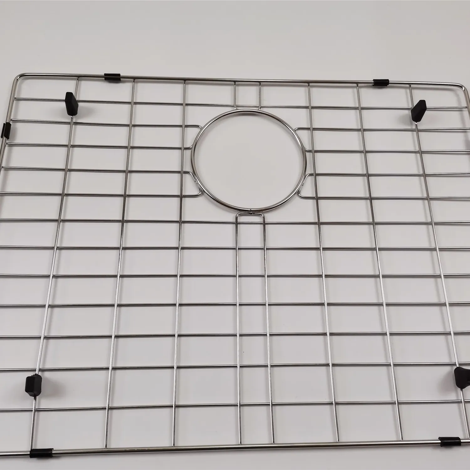 Kitchen Sink Grid Protectors Bottom Stainless Steel With Rear Drain Hole