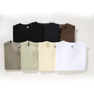 卸売空白オーガニックコットンTシャツ男性用女性用高品質快適ラウンドネックシャツ240gsm特大Tシャツ米国サイズ