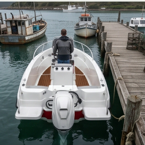 Bateau de pêche à console centrale 16 pieds en fibre de verre 2026, compatible moteur hors-bord 90 CV, côtier, OEM - Product Image 5