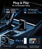 Adaptateur CarPlay sans fil 2026 – Connexion automatique, transforme le CarPlay filaire d'origine en sans fil, Bluetooth Wi-Fi Plug & Play pour tous les modèles de voitures